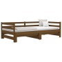 Sofá cama extraíble madera maciza pino marrón miel 2x(90x190)cm de vidaXL, Camas y somieres - Ref: Foro24-814657, Precio: 167...