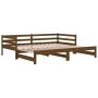 Sofá cama extraíble madera maciza pino marrón miel 2x(90x190)cm de vidaXL, Camas y somieres - Ref: Foro24-814657, Precio: 167...