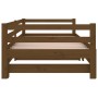 Sofá cama extraíble madera maciza pino marrón miel 2x(90x190)cm de vidaXL, Camas y somieres - Ref: Foro24-814657, Precio: 167...