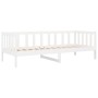 Sofá cama madera maciza de pino blanco 90x190 cm de vidaXL, Camas y somieres - Ref: Foro24-814645, Precio: 115,26 €, Descuent...