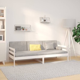 Solid white pine wood sofa bed 80x200 cm by vidaXL, Beds and slatted bases - Ref: Foro24-814680, Price: 121,99 €, Discount: %