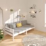 Solid white pine wood sofa bed 90x190 cm by vidaXL, Beds and slatted bases - Ref: Foro24-814640, Price: 118,99 €, Discount: %