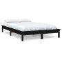 Estructura de cama de madera maciza pino negra 150x200 cm de vidaXL, Camas y somieres - Ref: Foro24-820550, Precio: 115,51 €,...