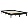 Estructura de cama de madera maciza pino negra 150x200 cm de vidaXL, Camas y somieres - Ref: Foro24-820550, Precio: 115,51 €,...