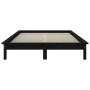 Solid black pine wood bed frame 150x200 cm by vidaXL, Beds and slatted bases - Ref: Foro24-820550, Price: 115,51 €, Discount: %