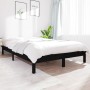 Estructura de cama madera maciza de pino negra 120x200 cm de vidaXL, Camas y somieres - Ref: Foro24-820540, Precio: 108,14 €,...