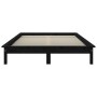 Estructura de cama madera maciza de pino negra 120x200 cm de vidaXL, Camas y somieres - Ref: Foro24-820540, Precio: 108,14 €,...