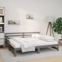 Removable sofa bed solid gray pine wood 2x(90x190) cm by vidaXL, Beds and slatted bases - Ref: Foro24-814661, Price: 178,72 €...