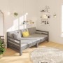 Removable sofa bed solid gray pine wood 2x(90x190) cm by vidaXL, Beds and slatted bases - Ref: Foro24-814661, Price: 178,72 €...