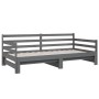 Removable sofa bed solid gray pine wood 2x(90x190) cm by vidaXL, Beds and slatted bases - Ref: Foro24-814661, Price: 178,72 €...