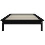 Estructura de cama madera maciza de pino negra 90x200 cm de vidaXL, Camas y somieres - Ref: Foro24-820530, Precio: 73,99 €, D...