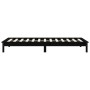 Estructura de cama madera maciza de pino negra 90x200 cm de vidaXL, Camas y somieres - Ref: Foro24-820530, Precio: 73,99 €, D...