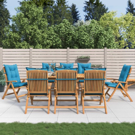 Reclining garden chairs and cushions 8 pcs solid teak wood by vidaXL, Garden chairs - Ref: Foro24-3196542, Price: 1,00 €, Dis...