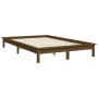 Estructura de cama madera maciza de pino marrón miel 160x200 cm de vidaXL, Camas y somieres - Ref: Foro24-820554, Precio: 140...