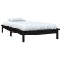 Single bed frame solid black pine wood 90x190 cm by vidaXL, Beds and slatted bases - Ref: Foro24-820575, Price: 93,35 €, Disc...