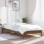 Estructura de cama madera maciza pino marrón miel 75x190 cm de vidaXL, Camas y somieres - Ref: Foro24-820569, Precio: 61,77 €...