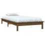 Estructura de cama madera maciza pino marrón miel 75x190 cm de vidaXL, Camas y somieres - Ref: Foro24-820569, Precio: 61,77 €...