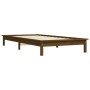 Estructura de cama madera maciza pino marrón miel 75x190 cm de vidaXL, Camas y somieres - Ref: Foro24-820569, Precio: 61,77 €...