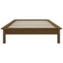 Estructura de cama madera maciza pino marrón miel 75x190 cm de vidaXL, Camas y somieres - Ref: Foro24-820569, Precio: 61,77 €...