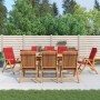 Reclining garden chairs and 8 solid teak wood cushions by vidaXL, Garden chairs - Ref: Foro24-3196529, Price: 1,00 €, Discoun...