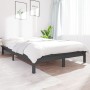 Estructura de cama madera maciza de pino gris 120x190 cm de vidaXL, Camas y somieres - Ref: Foro24-820578, Precio: 125,99 €, ...