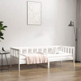 Solid white pine wood sofa bed 80x200 cm by vidaXL, Beds and slatted bases - Ref: Foro24-814685, Price: 166,99 €, Discount: %