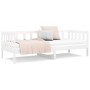 Solid white pine wood sofa bed 80x200 cm by vidaXL, Beds and slatted bases - Ref: Foro24-814685, Price: 166,74 €, Discount: %