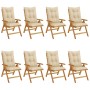 Reclining garden chairs and cushions 8 pcs solid teak wood by vidaXL, Garden chairs - Ref: Foro24-3196541, Price: 1,00 €, Dis...