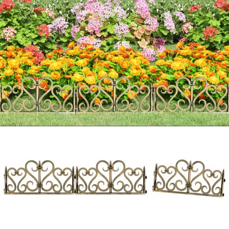 Garden edging 17 units PP gold 10 m by vidaXL, Garden edging and edging - Ref: Foro24-318298, Price: 46,99 €, Discount: %