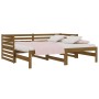 Sofá cama extraíble madera de pino marrón miel 2x(80x200) cm de vidaXL, Camas y somieres - Ref: Foro24-814712, Precio: 228,16...