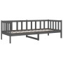 Gray solid pine wood sofa bed 80x200 cm by vidaXL, Beds and slatted bases - Ref: Foro24-814686, Price: 118,93 €, Discount: %