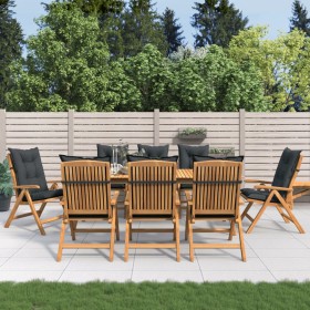 Reclining garden chairs and cushions 8 pcs solid teak wood by vidaXL, Garden chairs - Ref: Foro24-3196545, Price: 1,00 €, Dis...