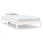 Solid white pine wood bed frame 100x200 cm by vidaXL, Beds and slatted bases - Ref: Foro24-820532, Price: 92,54 €, Discount: %