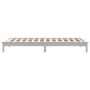 Solid white pine wood bed frame 100x200 cm by vidaXL, Beds and slatted bases - Ref: Foro24-820532, Price: 92,54 €, Discount: %