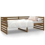 Sofá cama de madera maciza de pino marrón miel 90x190 cm de vidaXL, Camas y somieres - Ref: Foro24-814652, Precio: 99,84 €, D...