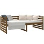 Sofá cama de madera maciza de pino marrón miel 90x190 cm de vidaXL, Camas y somieres - Ref: Foro24-814652, Precio: 99,84 €, D...