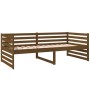 Sofá cama de madera maciza de pino marrón miel 90x190 cm de vidaXL, Camas y somieres - Ref: Foro24-814652, Precio: 99,84 €, D...