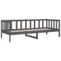 Gray solid pine wood sofa bed 90x190 cm by vidaXL, Beds and slatted bases - Ref: Foro24-814646, Price: 113,58 €, Discount: %