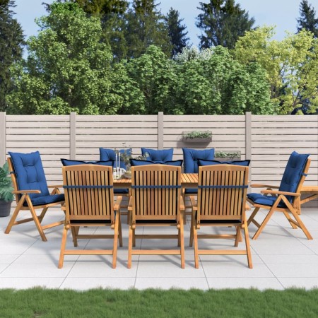 Reclining garden chairs and cushions 8 pcs solid teak wood by vidaXL, Garden chairs - Ref: Foro24-3196548, Price: 1,00 €, Dis...