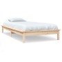 Solid white pine wood bed frame 90x200 cm by vidaXL, Beds and slatted bases - Ref: Foro24-820526, Price: 90,35 €, Discount: %