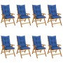 Reclining garden chairs and cushions 8 pcs solid teak wood by vidaXL, Garden chairs - Ref: Foro24-3196548, Price: 1,00 €, Dis...