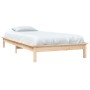 Solid white pine wood bed frame 90x200 cm by vidaXL, Beds and slatted bases - Ref: Foro24-820526, Price: 90,35 €, Discount: %