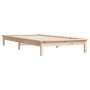 Solid white pine wood bed frame 90x200 cm by vidaXL, Beds and slatted bases - Ref: Foro24-820526, Price: 90,35 €, Discount: %