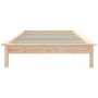 Solid white pine wood bed frame 90x200 cm by vidaXL, Beds and slatted bases - Ref: Foro24-820526, Price: 90,35 €, Discount: %