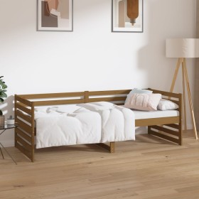 Honey brown solid pine wood sofa bed 80x200 cm by vidaXL, Beds and slatted bases - Ref: Foro24-814692, Price: 132,94 €, Disco...