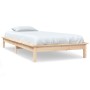 Solid pine wood bed frame 75x190 cm by vidaXL, Beds and slatted bases - Ref: Foro24-820566, Price: 96,99 €, Discount: %