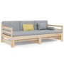 Sofá cama extraíble madera maciza de pino 2x(90x190) cm de vidaXL, Camas y somieres - Ref: Foro24-814659, Precio: 146,02 €, D...