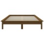 Estructura de cama madera maciza de pino marrón miel 200x200 cm de vidaXL, Camas y somieres - Ref: Foro24-820564, Precio: 155...