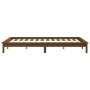 Estructura de cama madera maciza de pino marrón miel 200x200 cm de vidaXL, Camas y somieres - Ref: Foro24-820564, Precio: 155...