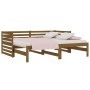 Sofá cama extraíble madera maciza pino marrón miel 2x(90x190)cm de vidaXL, Camas y somieres - Ref: Foro24-814672, Precio: 146...